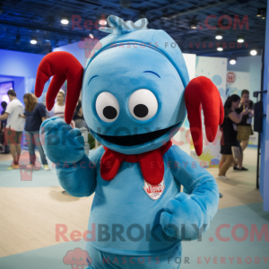 Sky Blue Lobster mascot...