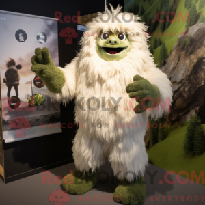 Olive Yeti mascot costume...
