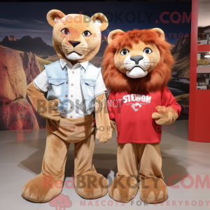 Red Mountain Lion mascot...