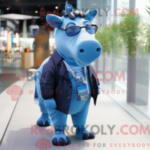 Blauer Tapir Maskottchen...