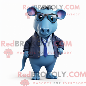 Blå Tapir-maskotdraktfigur...