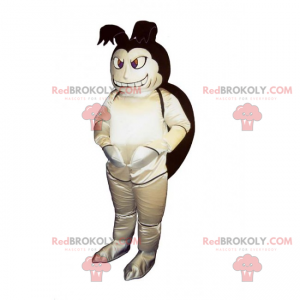 Mascote de inseto com uma concha preta - Redbrokoly.com