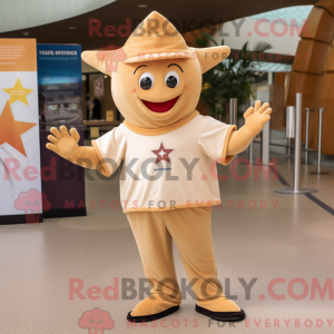 Beige Starfish maskot...