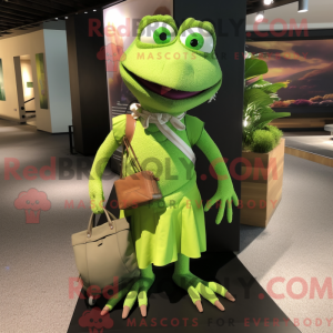 Máscara de lagarto verde...
