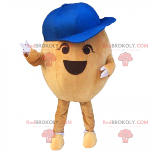 Egg mascot with blue cap - Redbrokoly.com