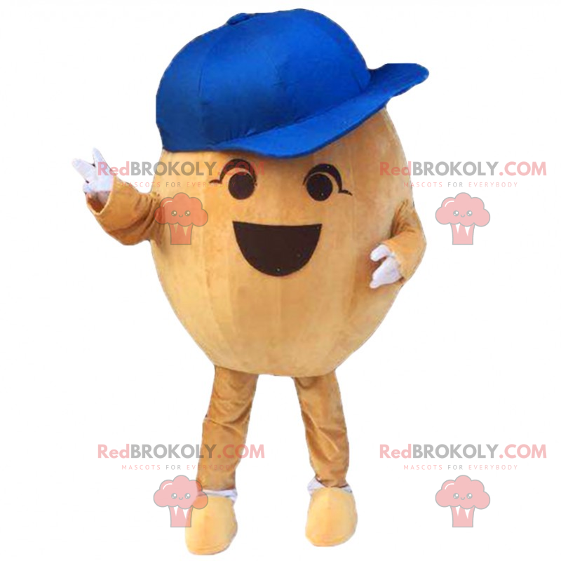 Mascota de huevo con gorra azul - Redbrokoly.com