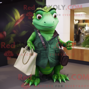 Máscara de lagarto verde...