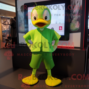 Lime Green Gosling maskot...