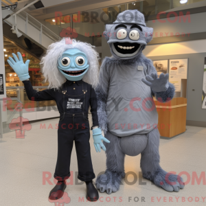 Grå Undead maskot kostume...