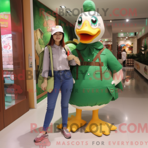 Zielony gjess maskot drakt...