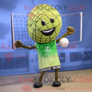 Olive Volleyball Net mascot...