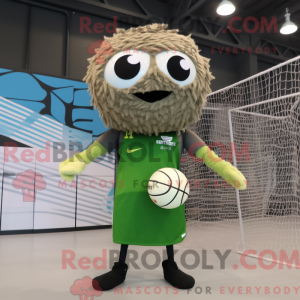 Olive Volleyball Net mascot...