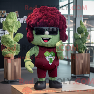 Maroon Broccoli mascot...