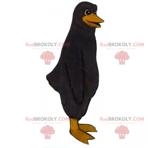 Mascote pássaro preto - Redbrokoly.com