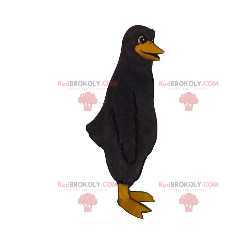 Sort fugl maskot - Redbrokoly.com