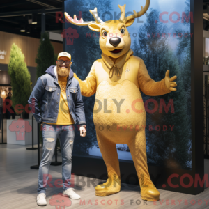 Gold Elk mask drakt...