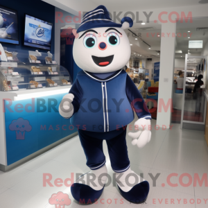 Maskotdraktfigurat Navy Ice...