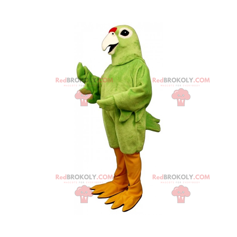 Mascotte d'oiseau - Perroquet unicolore - Redbrokoly.com
