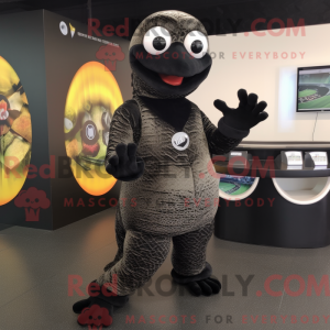 Black Snake mascot costume...