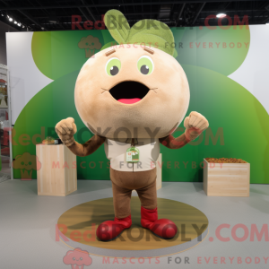 Tan Apple mascottekostuum...
