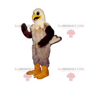 Bird mascot with a white head - Redbrokoly.com