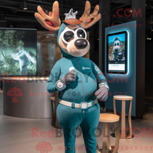 Teal Elk mascottekostuum...