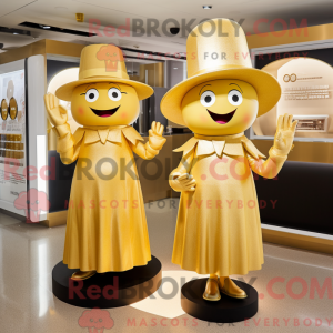 Gold Pendant mascot costume...