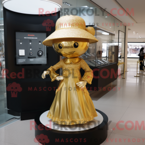 Guld vedhæng maskot kostume...
