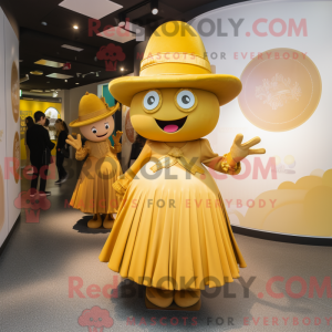 Guld vedhæng maskot kostume...