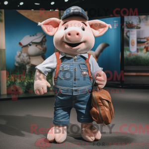 Pig maskot drakt karakter...
