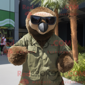 Olive Giant Sloth maskot...