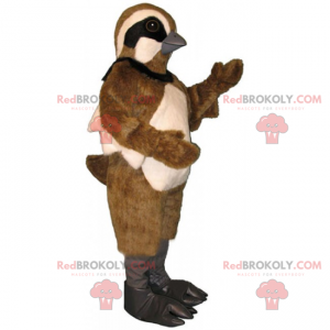 Mascote do pardal com plumagem bicolor - Redbrokoly.com