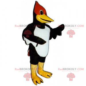 Mascotte uccello con la faccia rossa - Redbrokoly.com