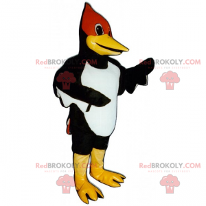 Vogelmascotte met een rood gezicht - Redbrokoly.com