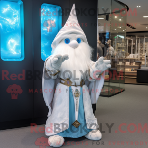 Mascotte de magicien blanc...