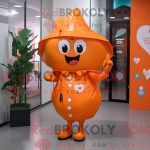 Orange Heart Maskottchen...