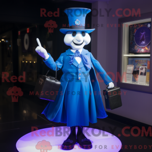 Blauer Magier Maskottchen...