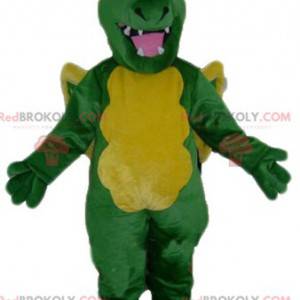 Mascotte drago gigante verde e giallo - Redbrokoly.com