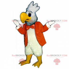 Vogelmascotte met jasje en vlinderdas - Redbrokoly.com