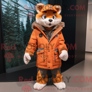 Orange Bobcat maskot...
