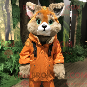 Orange Bobcat Maskottchen...