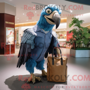Blauwe gier mascottekostuum...