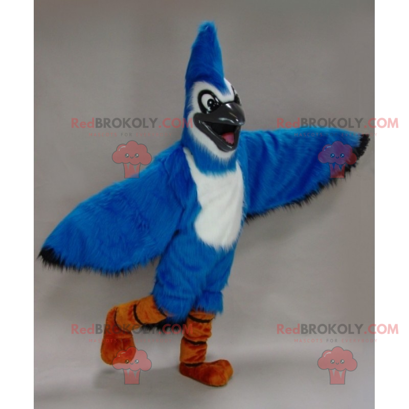 Blaues und weißes Vogelmaskottchen - Redbrokoly.com