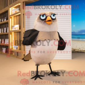 Beige Blackbird maskot...