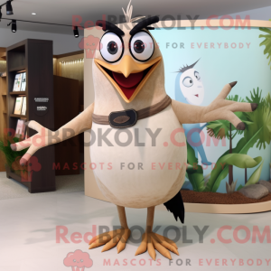 Beige Blackbird maskot...