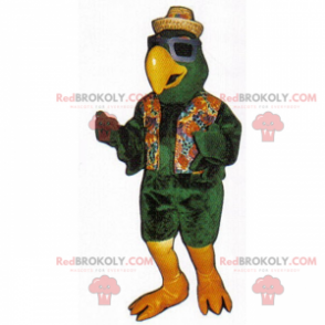 Mascota de pájaro en ropa de playa - Redbrokoly.com