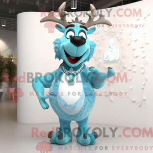 Sky Blue Rendier mascotte...