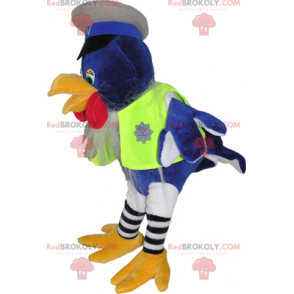 Mascotte d'oiseau en tenue de policier - Redbrokoly.com