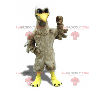 Grijze vogel mascotte - Redbrokoly.com