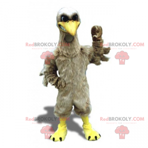 Mascotte d'oiseau gris - Redbrokoly.com